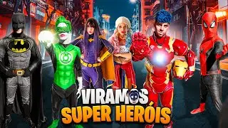 EU E O CORINGA VIRAMOS SUPER HERÓIS PARA DERROTAR OS VILÕES !!