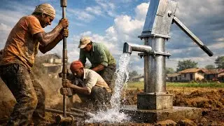 गावात हॅण्ड पंप ड्रिलिंग । Hand Pump Bore Drilling Full Process | हॅण्ड पंप बोअर कसा करतात