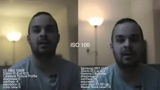 4K Samsung NX1 gamma DR 1.2 vs Canon 5D, Cinestyle, low-ish light test