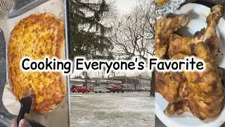 Cooking Everyone's Favorite | Homemade Pizza and Baked chicken | Hyderabadi Mom in U.S.