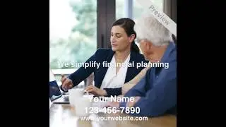 Financial Planner Promo Video Ad - Great for Social Media