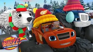 Blaze & Crusher Escape the Jingle Bears! 🎄 w/ AJ | Blaze and the Monster Machines