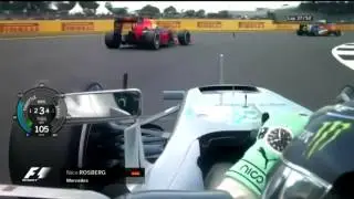F1 Rosberg chases and overtakes Verstappen onboard   F1   2016   Silverstone