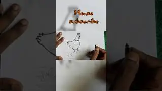 Rooster drawing easy/How to draw a cute Rooster with pencil/Bird drawing for kids easy/Bird Coloring