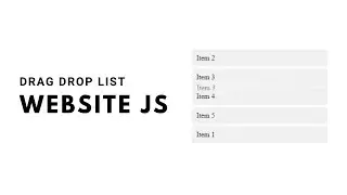 How to make a Drag Drop List with HTML, CSS and JavaScript