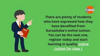 Online Tuition For Class 1