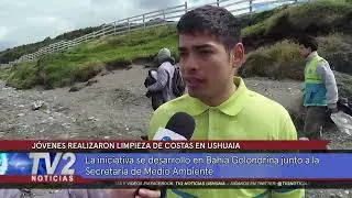 JÓVENES REALIZARON LIMPIEZA DE COSTAS EN USHUAIA