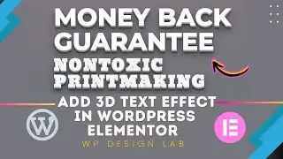 How to Add 3D Text Effect  in WordPress Elementor🔠