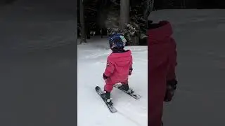 2 Year Old Powder Skiing #cute #toddler #powder #family