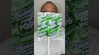 👂 ASMR CHARMS SWEET LOLLIPOP CANDY WATERMELON FLAVOR AND EATING SOUNDS 👂ORIGINAL LENGTH👂#shorts