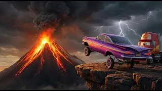 McQueen vs THE ERUPTING VOLCANO! One Jump Away from TOTAL DOOM 😱🔥 | Cars Toons 3D Animation