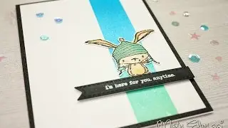 Distress Ink Watercolor Card Featuring Birch from Purple Onion Designs