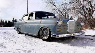 How to install air bags on a classic Mercedes.