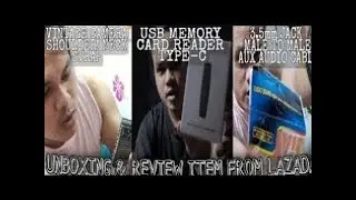 Unboxing vintage camera strap, card reader type-C & 3.5mm jack audio cable from LAZADA!!!