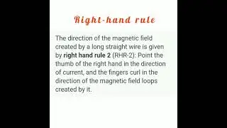 Right hand Rule - Magnetic field