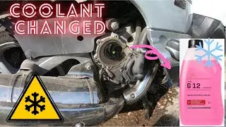 Aprilia Scarabeo 400 Antifreeze changed, drained at the water pump , Antigelo , pompa dell'acqua ,4K