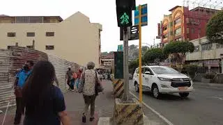 Sightseeing daytime walk  along the center of Baguio city. Philippines.November 2021