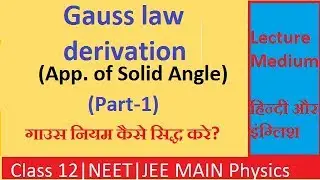 Derivation of gauss law #wonderlandofphysics #fluxgausslaw