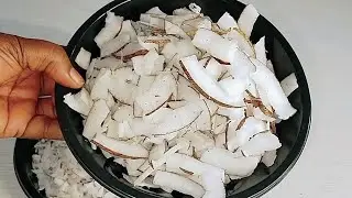 How To Make Coconut Chips At Home With Air Fryer | Homemade Coconut Flakes | Air Fryer Recipe