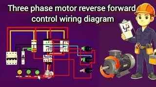 Three phase motor reverse forward control wiring diagram👈