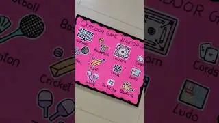 Indoor and outdoor games for kids chart🏆#kids #art  #school #project #work #foryou #learning #shorts