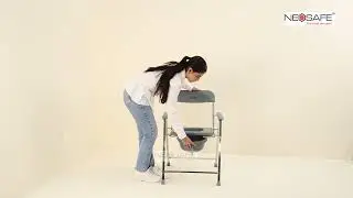 Stainless Steel Heavy Duty Premium Quality Folding Toilet/Commode/Shower Chair. (Grey)