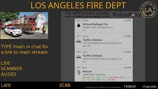 17-Jan-2026 // LAFD Los Angeles Fire Department SCANNER Radio ARCHIVE // FIRE & EMS // LA CAPTAIN