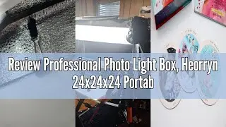 Review Professional Photo Light Box, Heorryn 24x24x24 Portable Photo Studio Box Folding Shooting Ten