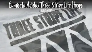 Camiseta Adidas Three Stripe Life Hoops, Prata, Netshoes