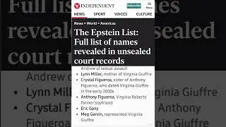 The Epstein Full List of names revealed in court documents for the Virginia Giuffre v Prince Andrew