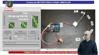 Como hacer un Control posicion y velocidad motor PaP con LabVIEW y Arduino (Cap 26)