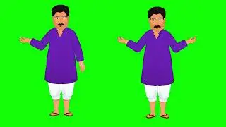 Funny Cartoon Talking with Hands | Green Screen Animation