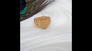 GOLDSHINE 22K Solid Yellow Gold RING Size 7 US/Canada Handcrafted Hallmark 916