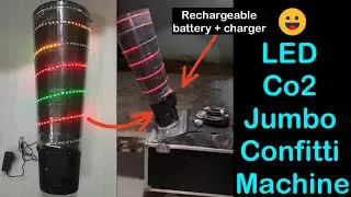 LED Co2 Jumbo Confitti Machine, Pro co2 jumbo machine, New concept, rechargeable battery n charger