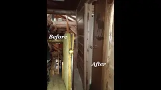 Cabin Repair . . . Live edge trim & Solution for SheetRock Walls!