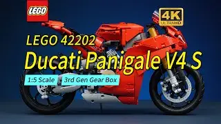 LEGO Technic 42202 Ducati Panigale V4 S In-Depth Review | 3rd Generation Gear Box & 1:5 Scale