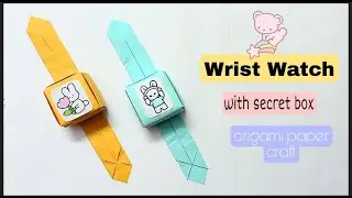Diy paper watch | origami wrist band | secret box wrist watch #origami #papercrafts