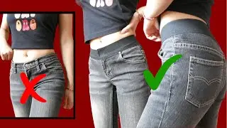 DIY How to add an elastic waistband to your Jeans | Flexible waistband for Jeans that are too loose