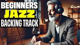Slow Jazz Backing Track in C for Beginners, for Piano, Drums, Trumpet, Guitar Cocktail Jazz