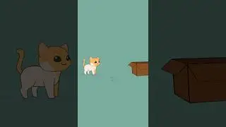 A cat and the box fake-out animation #animation #digitalart #design #art #illustration #animationart