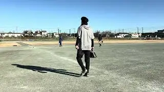 内野ノック、サード守備(2026/1/12 no.1 三鷹野球練習チーム練習会)