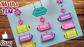 Laws Of Exponents Maths Project/ Maths Chart Easy/ Maths Model/ Laws Of Exponents Maths TLM