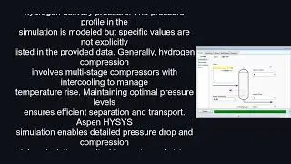 Hydrogen Production Process and Aspen HYSYS Simulation Analysis