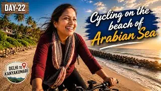 Cycling on beach of Arabian Sea (kerela)🌊  (yeyy) 30 Days One Heart India |  #waseemakhanofficial 