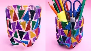 Diy desk organizer  || diy pen holder from plastic bottle|| plastic bottle crafts||