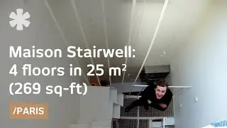 Paris' maison-stairwell stacks 4 floors in 25 sqm (269 sq ft)