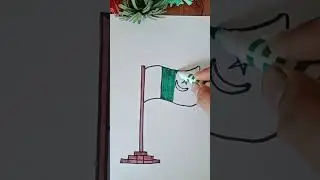 easy Pakistan flag drawing #flag #Pakistan #drawing #shorts