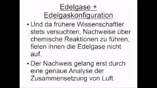 Edelgase und Edelgaskonfiguration
