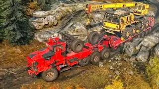 SnowRunner | Crane Delivery Full Loaded(4K 60 FPS)