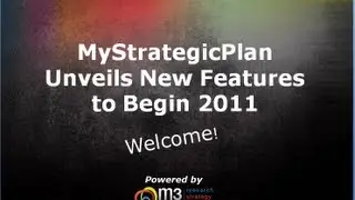 MyStrategic Plan - New Features January 2011